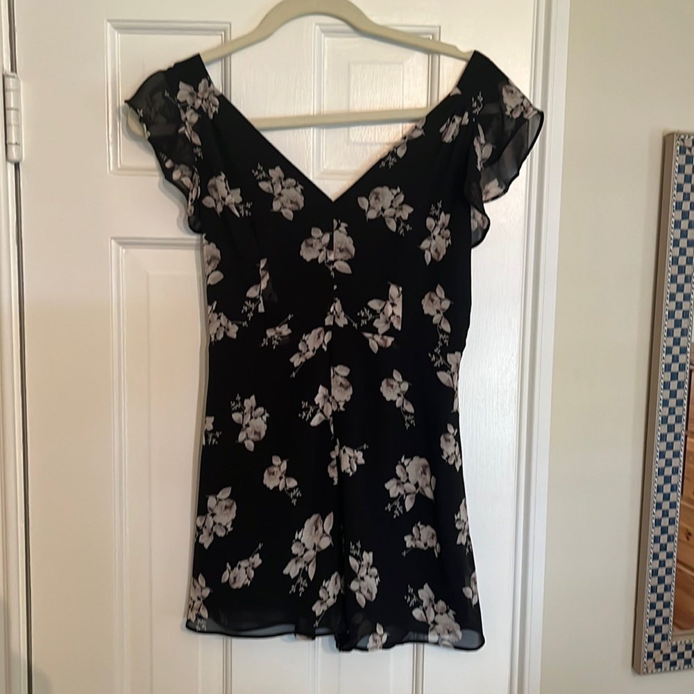 Black Floral Romper from Urban Outfitters